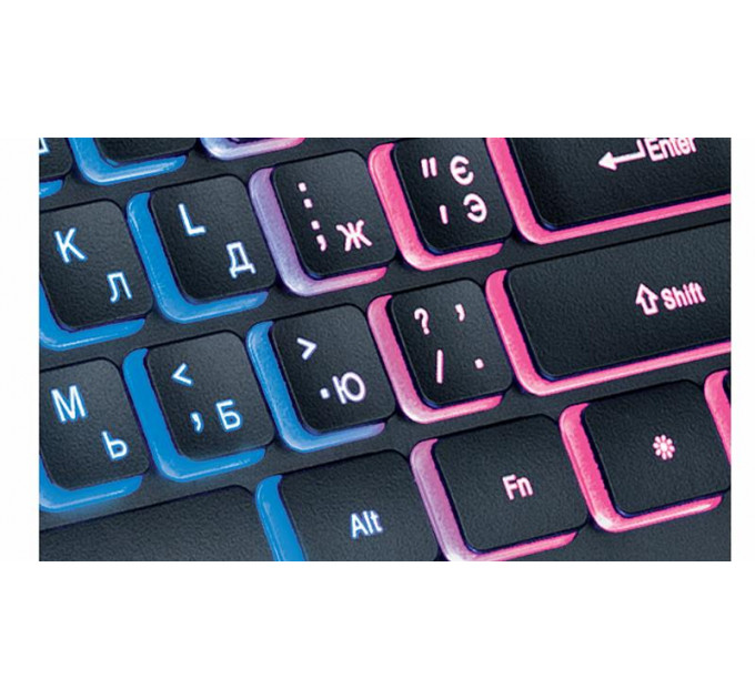 Клавіатура REAL-EL Comfort 8000 Backlit Ukr Black