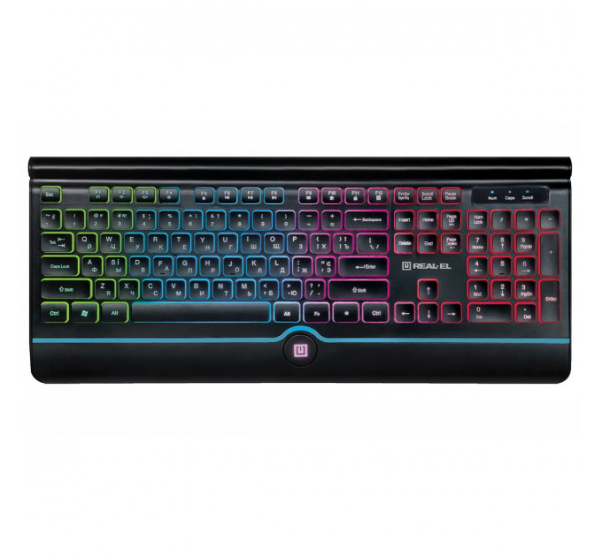 Клавіатура REAL-EL Comfort 8000 Backlit Ukr Black