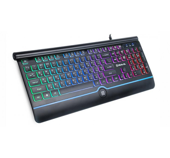 Клавіатура REAL-EL Comfort 8000 Backlit Ukr Black