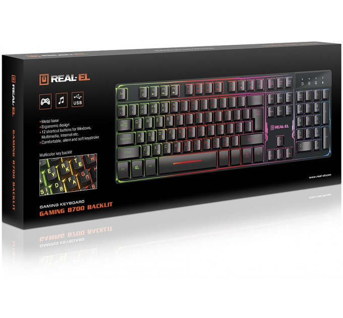Клавіатура REAL-EL Gaming 8700 Black