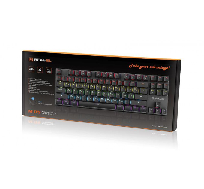 Клавиатура REAL-EL M 05 Grey USB