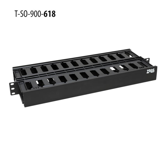Zpas Кабельний організатор 19" 1U двобічна гребінка Zpas (T-SO-900-618)