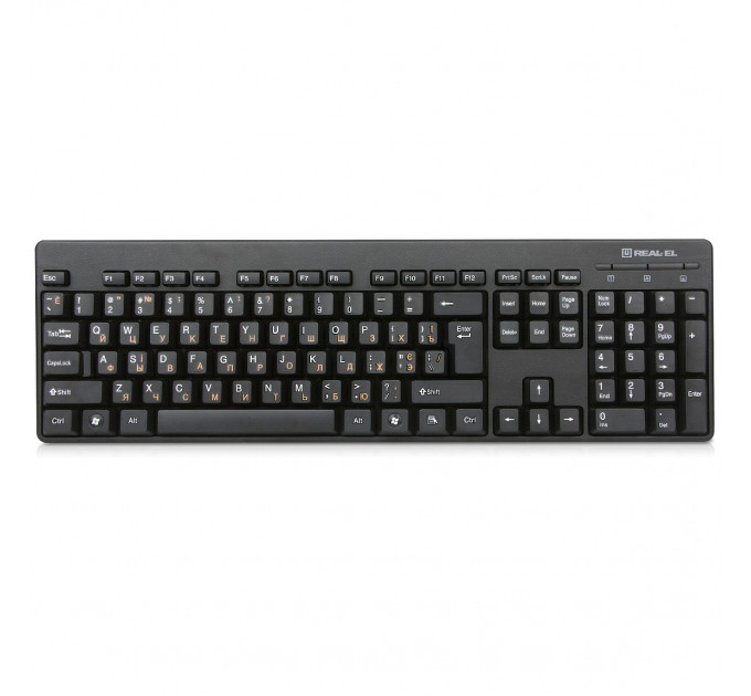Клавиатура REAL-EL Standard 502 Ukr Black