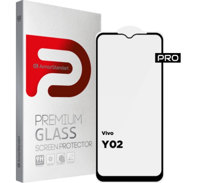 Armorstandart Скло захисне Armorstandart Pro Vivo Y02 Black (ARM66005)