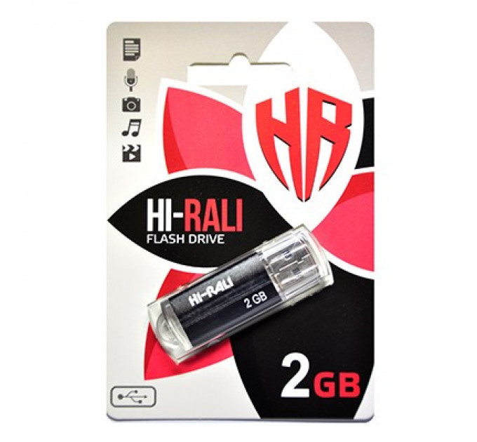 Флеш-накопитель USB 2GB Hi-Rali Corsair Series Black (HI-2GBCORBK)