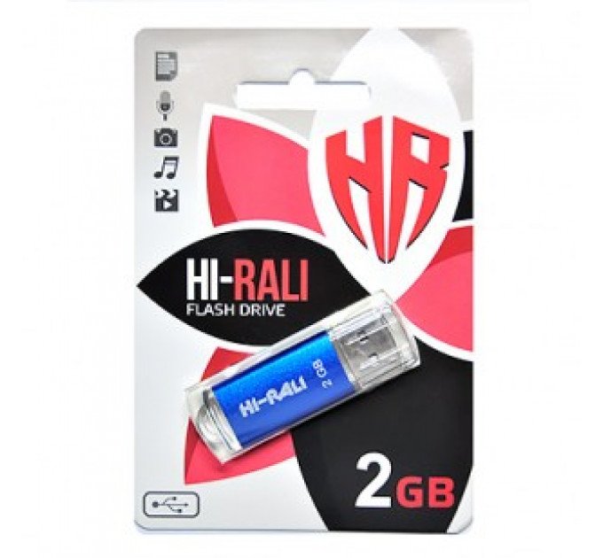 Флеш-накопитель USB 2GB Hi-Rali Rocket Series Blue (HI-2GBRKTBL)