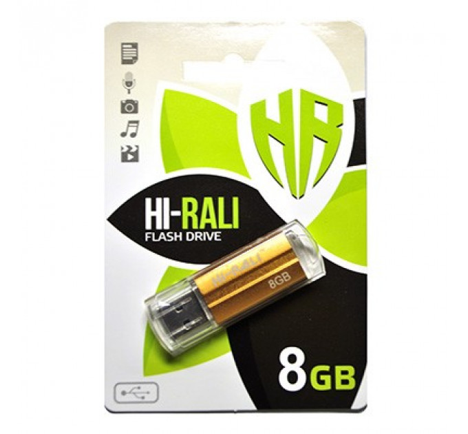 Флеш-накопичувач USB 8GB Hi-Rali Corsair Series Bronze (HI-8GBCORBR)