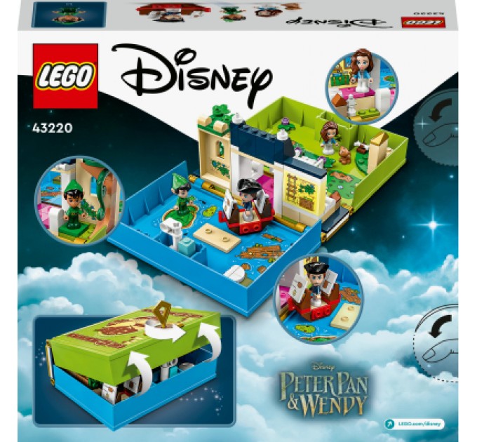 LEGO Конструктор LEGO Disney Classic Книга пригод Пітера Пена та Венді 111 деталей (43220)
