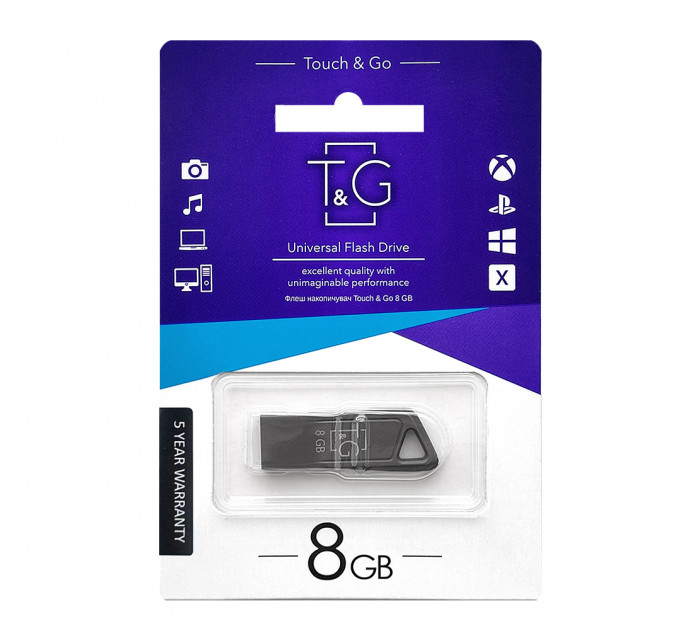 Флеш-накопичувач USB 8GB T&G 114 Metal Series (TG114-8G)