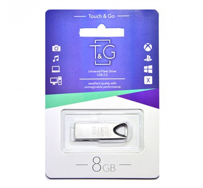 Флеш-накопичувач USB 8GB T&G 117 Metal Series Silver (TG117SL-8G)