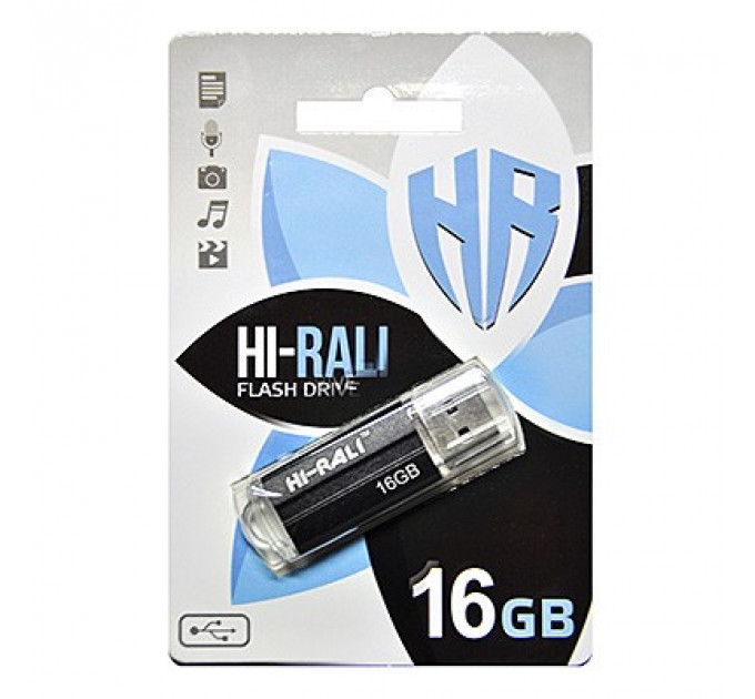 Флеш-накопичувач USB 16GB Hi-Rali Corsair Series Black (HI-16GBCORBK)