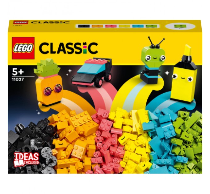 LEGO Конструктор LEGO Classic Творчі неонові веселощі 333 деталі (11027)