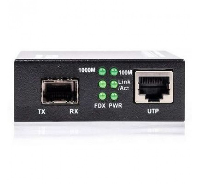 Медіаконвертер RCI 1G, SFP slot, RJ45, standart size metal case (RCI300S-G)