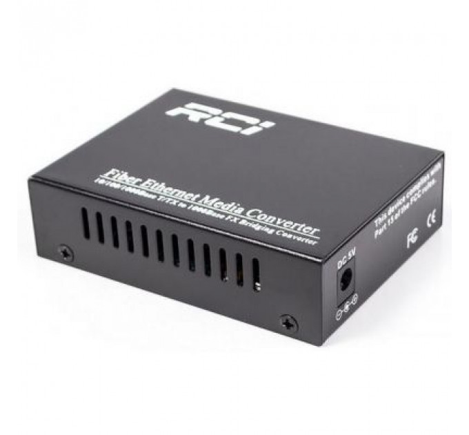 Медіаконвертер RCI 1G, SFP slot, RJ45, standart size metal case (RCI300S-G)
