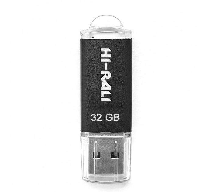 Флеш-накопитель USB 32GB Hi-Rali Rocket Series Black (HI-32GBVCBK)