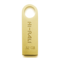 Флеш-накопичувач USB 32GB Hi-Rali Shuttle Series Gold (HI-32GBSHGD)
