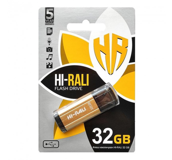 Флеш-накопитель USB 32GB Hi-Rali Stark Series Gold (HI-32GBSTGD)