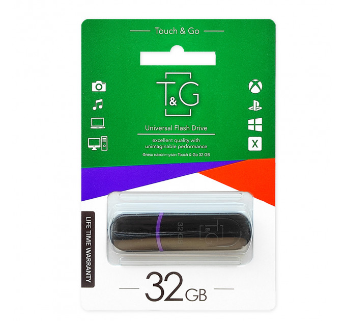 Флеш-накопитель USB 32GB T&G 012 Classic Series Black (TG012-32GBBK)
