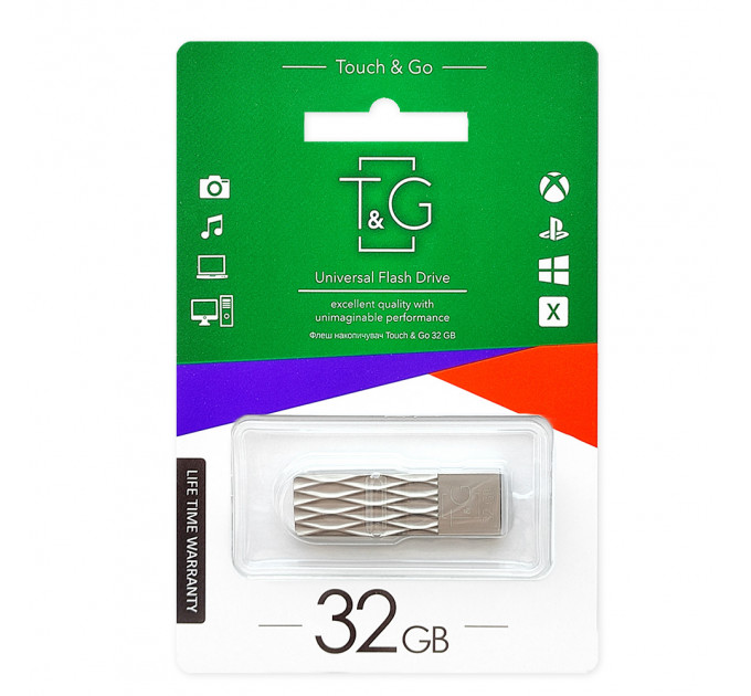 Флеш-накопичувач USB 32GB T&G 103 Metal Series Silver (TG103-32G)