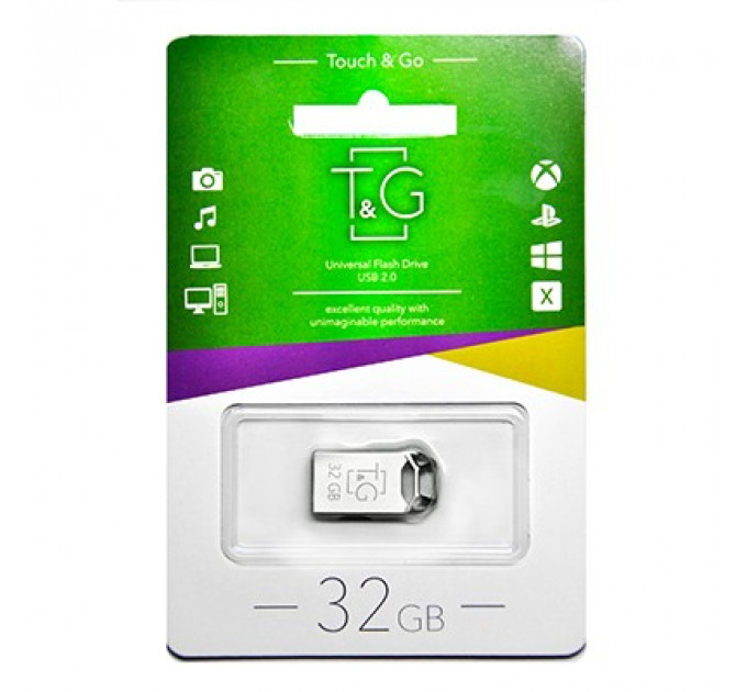 Флеш-накопичувач USB 32GB T&G 110 Metal Series Silver (TG110-32G)