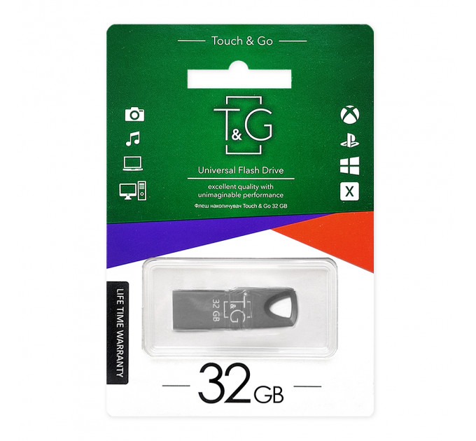Флеш-накопичувач USB 32GB T&G 117 Metal Series (TG117BK-32G)