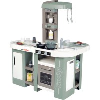 Ігровий набір Smoby Велика інтерактивна кухня Тефаль Студіо з ефектом кипіння 34 аксесуари М'ятно-сіра з білим (311053)