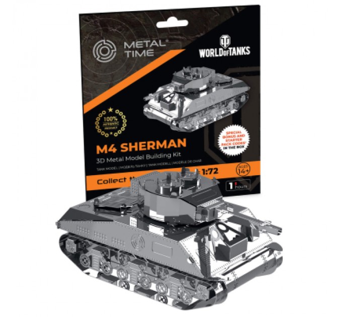 Metal Time Конструктор Metal Time колекційна модель M4 Sherman (MT070)