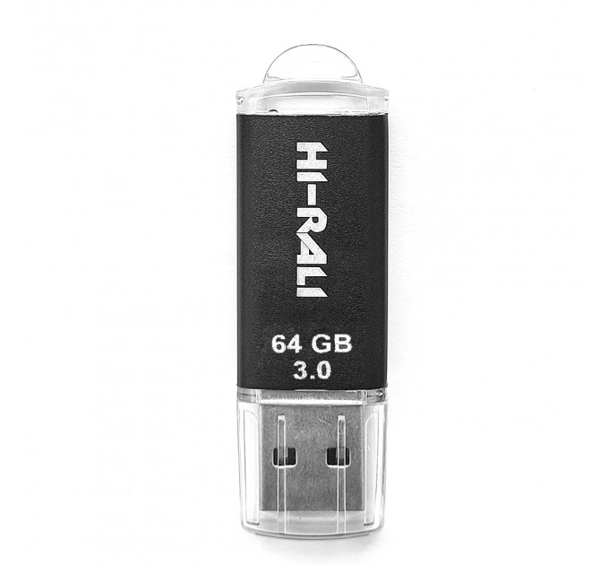 Флеш-накопичувач USB3.0 64GB Hi-Rali Rocket Series Black (HI-64GB3VCBK)