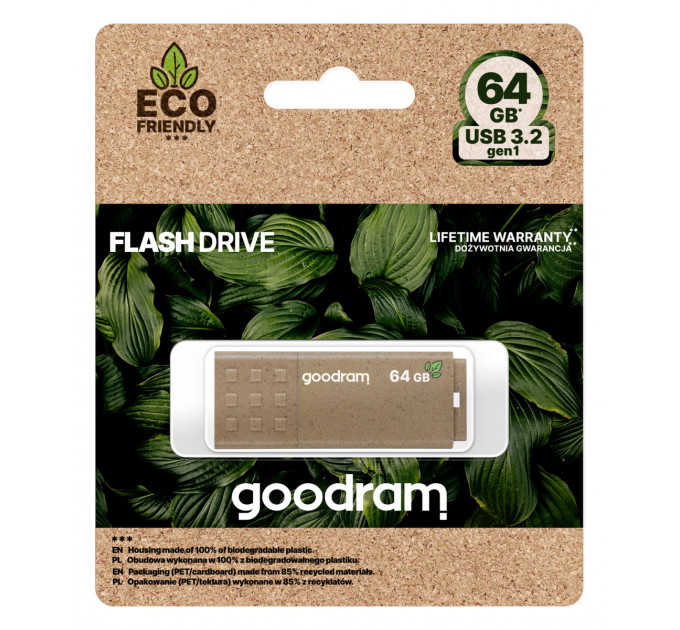 Флеш-накопичувач USB3.2 64GB Goodram UME3 Eco Friendly (UME3-0640EFR11)