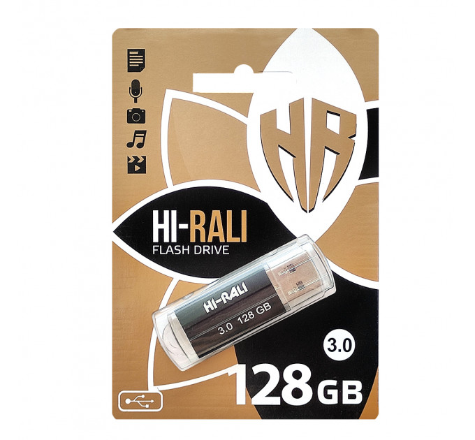 Флеш-накопитель USB3.0 128GB Hi-Rali Corsair Series Black (HI-128GBCOR3BK)