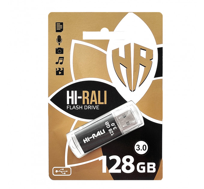 Флеш-накопитель USB3.0 128GB Hi-Rali Rocket Series Black (HI-128GBVC3BK)