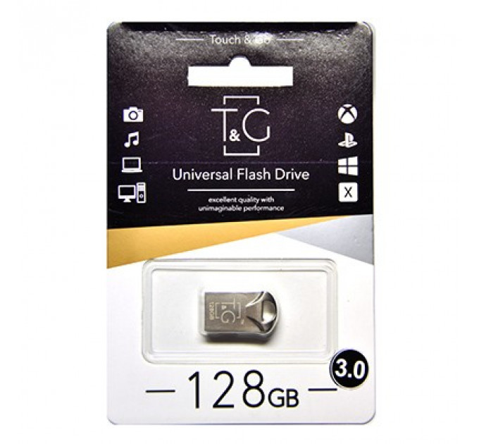 Флеш-накопитель USB3.0 128GB T&G 106 Metal Series Silver (TG106-128G3)