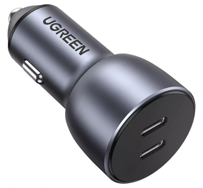 Ugreen Зарядний пристрій Ugreen QC 3.0+QC 3.0 Dual USB-A 40W Fast Car Charger Space Grey (CD213) (70594)