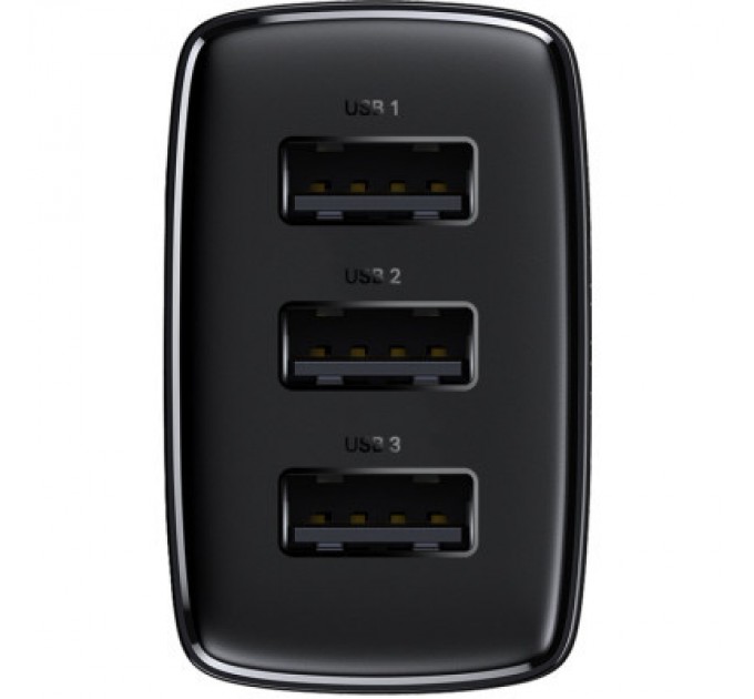 Baseus Зарядний пристрій Baseus Compact Charger 3U Black (CCXJ020101)