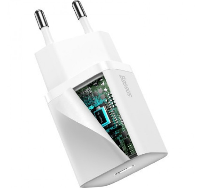 Baseus Зарядний пристрій Baseus Super Si Quick Charger 1C 20W EU White (CCSUP-B02)