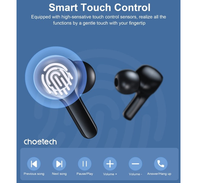 Bluetooth-гарнітура Choetech BH-T06 TWS bluetooth