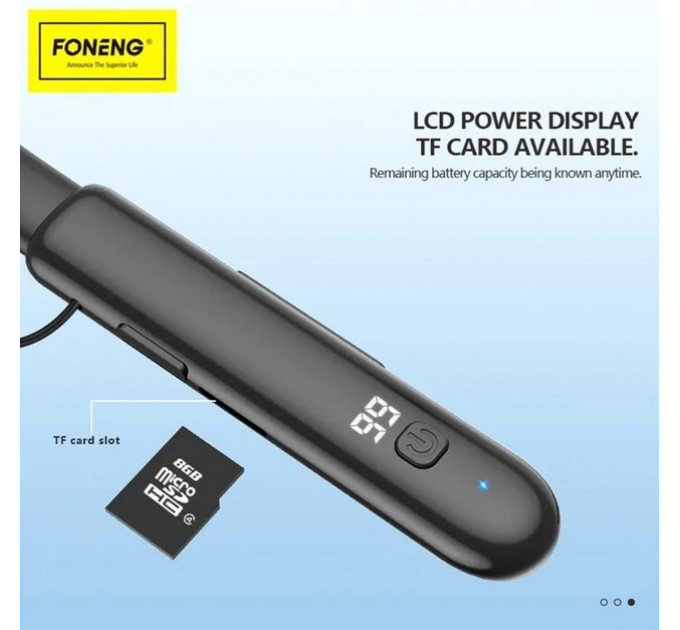 Bluetooth-гарнитура Foneng BL37 Digital Display Neckband Bluetooth Earphone (BL37-BE-DDN)