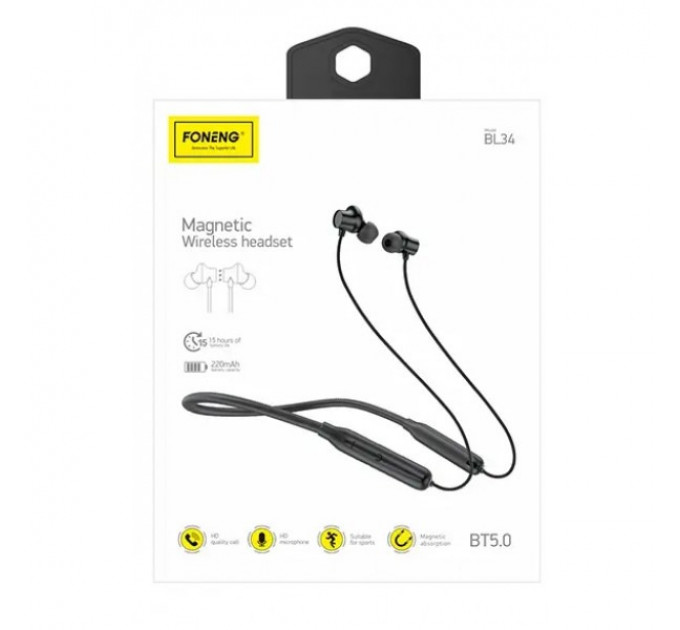 Bluetooth-гарнитура Foneng Neckband Sport BL34 (BL34-BE-N)