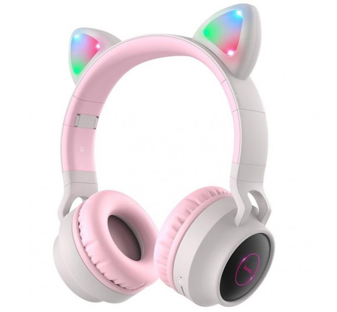 Bluetooth-гарнитура Hoco W27 Cat Ear Grey/Pink (W27GP)