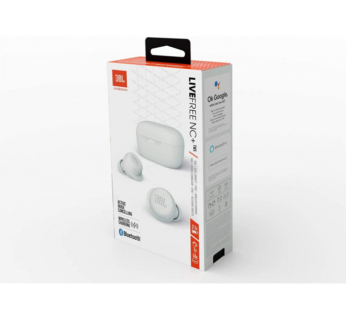 Bluetooth-гарнитура JBL Live Free NC+ TWS White (JBLLIVEFRNCPTWSW_EU)