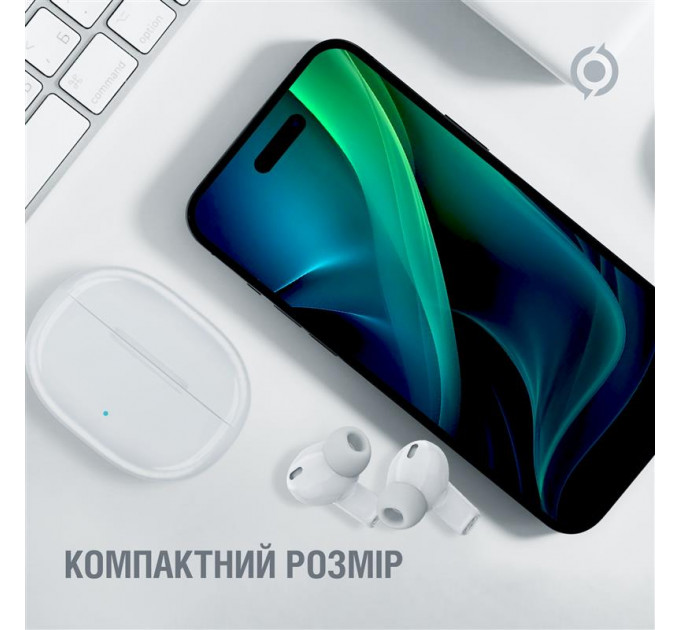 Bluetooth-гарнитура Piko TWS-HalfMoon White (1283126583391)