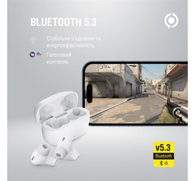 Bluetooth-гарнитура Piko TWS-HalfMoon White (1283126583391)