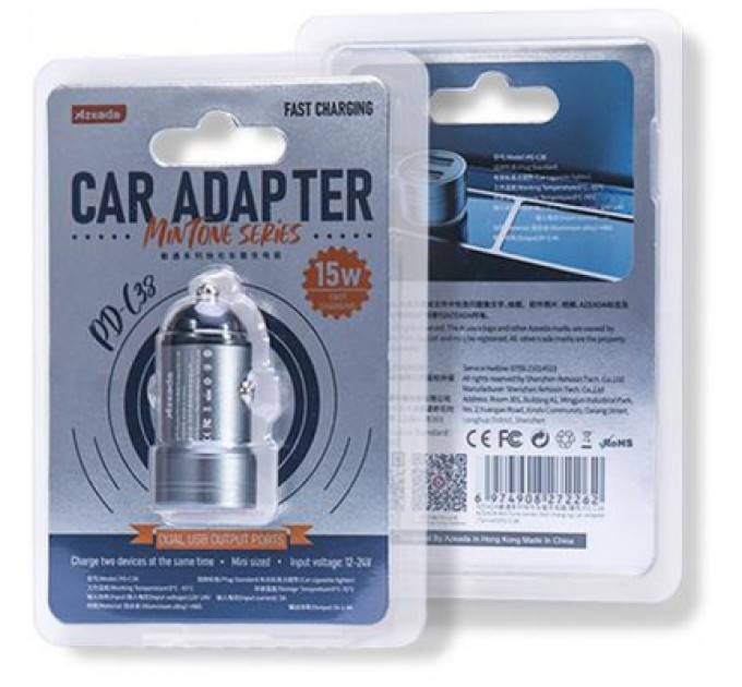 Proda Зарядний пристрій Proda Azeada Mintone PD-C38 2 USB, 2.4A (PD-C38-BK)