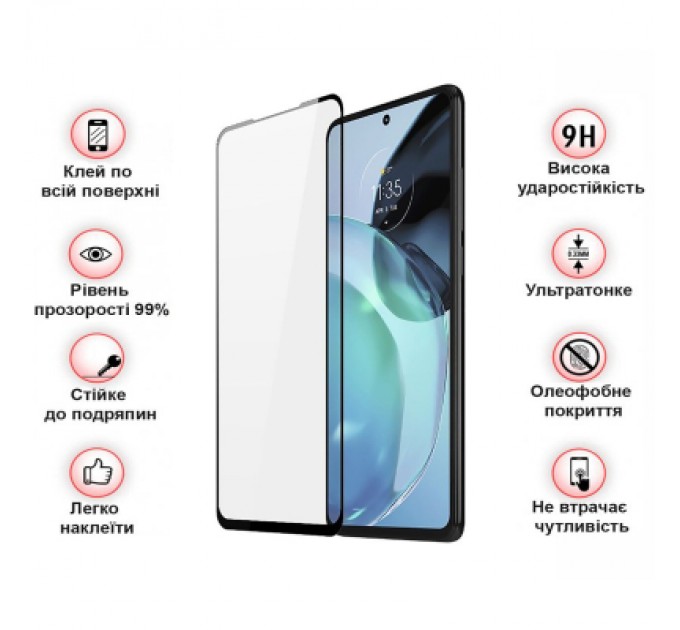 BeCover Скло захисне BeCover Motorola Moto G72 Black (709245)