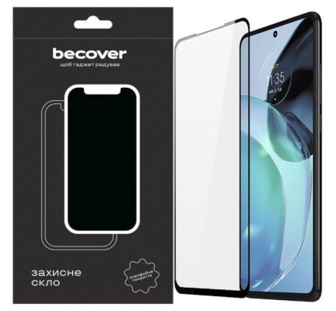 BeCover Скло захисне BeCover Motorola Moto G72 Black (709245)