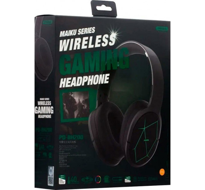 Bluetooth-гарнитура Proda PD-BH200 Maiku Dark Grey (6971278725534)