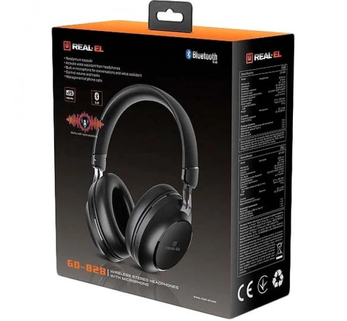 Bluetooth-гарнитура REAL-EL GD-828 Black