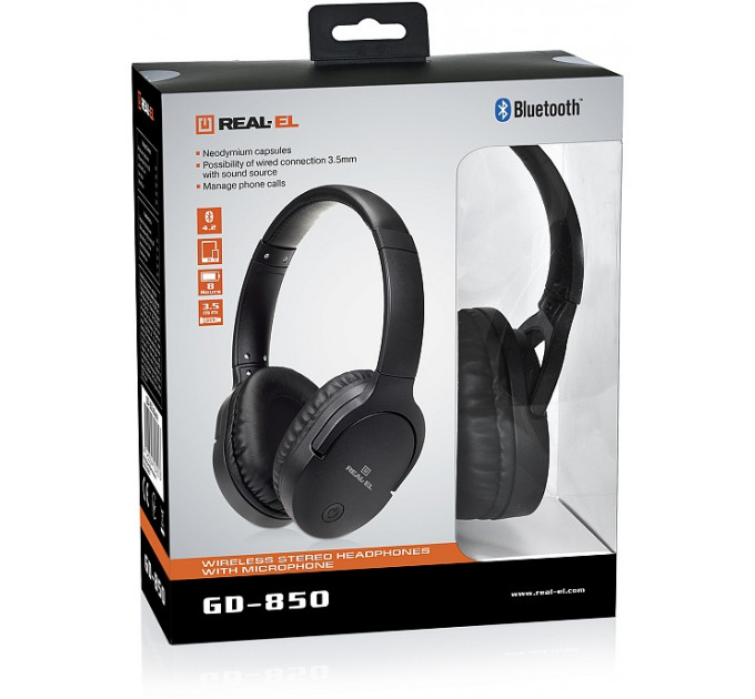 Bluetooth-гарнітура REAL-EL GD-850 Black