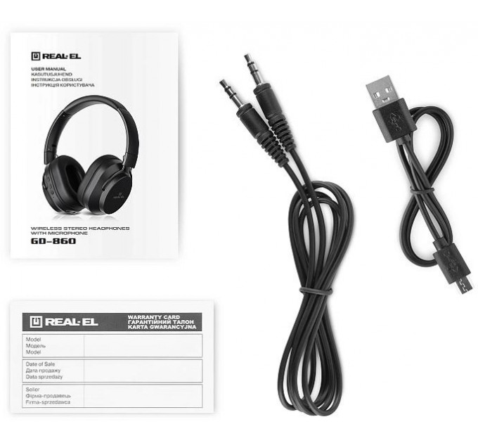 Bluetooth-гарнитура REAL-EL GD-860 Black