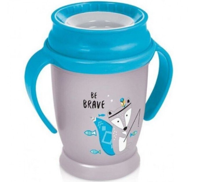 Lovi Поїльник-непроливайка Lovi 360 з ручками Junior Indian Summer Boy 250 мл (1/592new)